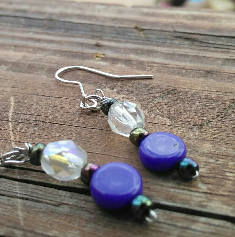 🌺Blue beaded earrings!🌺
